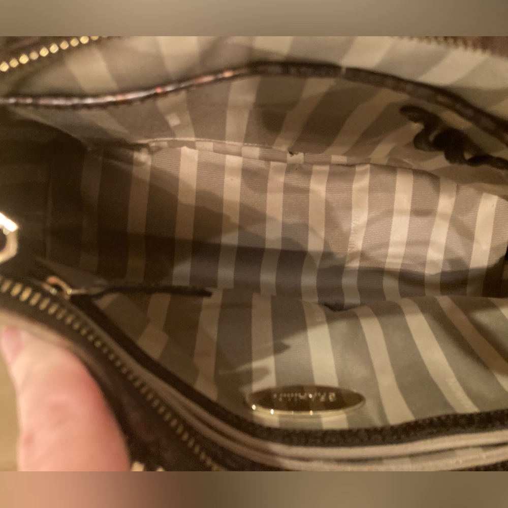 BRAHMIN MINI ASHER 2 Tone Melbourne‎ LEATHER SATCHEL CROSSBODY BAG Tassel Purse - Picture 12 of 13